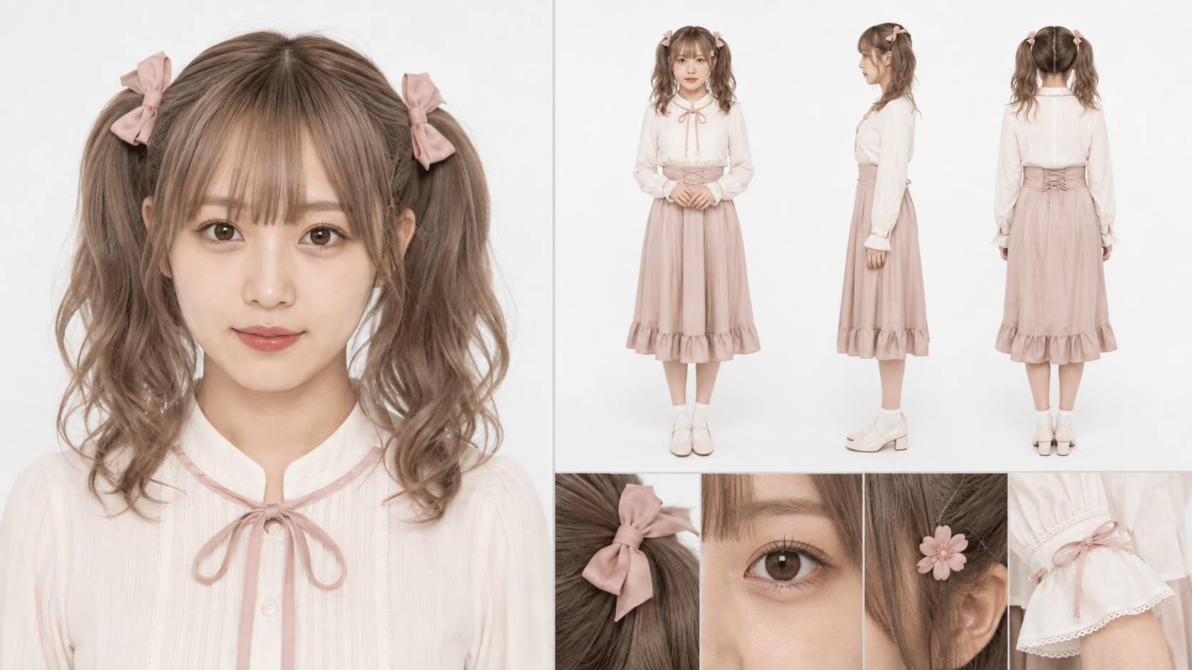 ユイの実写キャラクター設定シート
