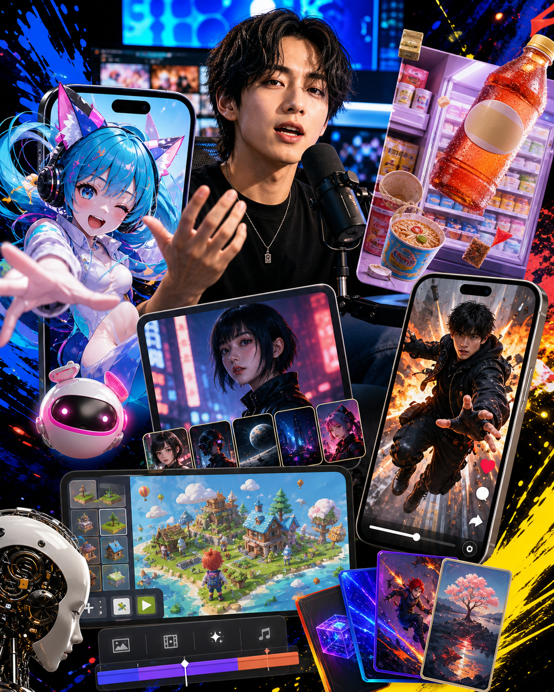 オンラインサービスを選んで使う画面のデモ